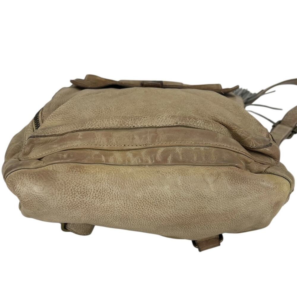 Studio Caleidoscope Gatti Leather Stud Embellished Backpack in Beige - Picture 12 of 16